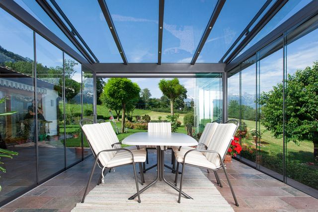 Terrassenverglasung aluminium