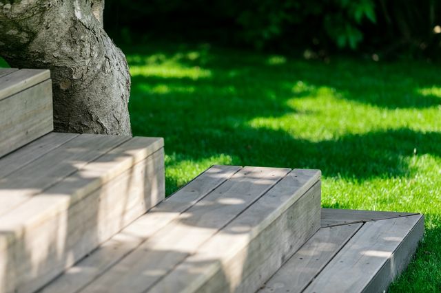 Detail Holzbohlentreppe